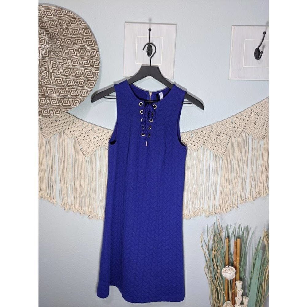 Kensie Sweater Tank Dress Royal Blue